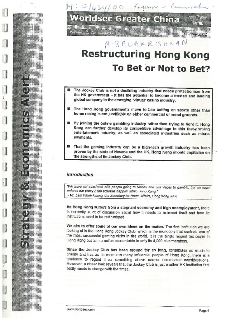 thumbnail of Worldsec-Bala-Writing-on-Jockey-Club-of-Hong-Kong-2002